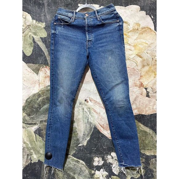 New MOTHER Women's The Stunner Ankle Fray Jeans in Crate Digger size 27 - Picture 7 of 7